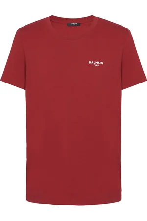 Balmain T-shirt en coton biologique à logo floqué