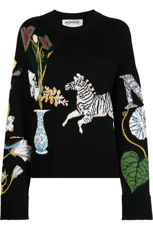 MONSE Pull en laine à motif brodé