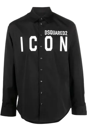 Dsquared2 Chemise en coton à logo imprimé