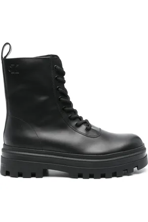 Calvin Klein Bottines en cuir à semelle crantée