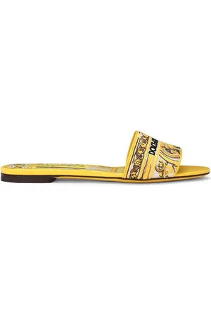 Dolce & Gabbana Claquettes à motif Bianca Majolica