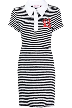 Charles Jeffrey Loverboy Robe courte Wednesday à rayures