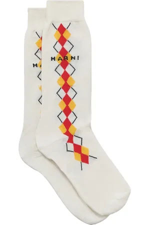 Marni Chaussettes à logo en intarsia