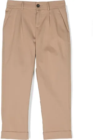 Fendi Pantalon chino en coton à patch logo