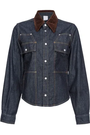 Pinko Chemise en jean à coutures contrastantes