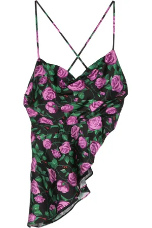 Chiara Ferragni Débardeur asymétrique à fleurs