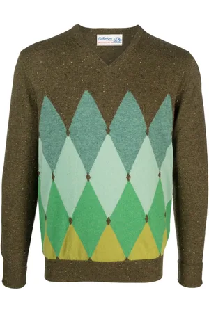 BALLANTYNE Pull à losanges en intarsia