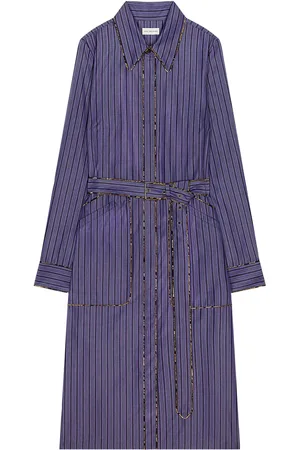 DRIES VAN NOTEN Robe-chemise à taille ceinturée