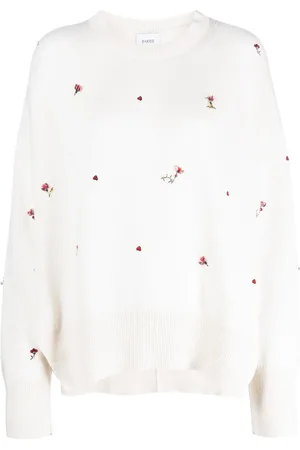 Barrie Pull en cachemire à fleurs brodées