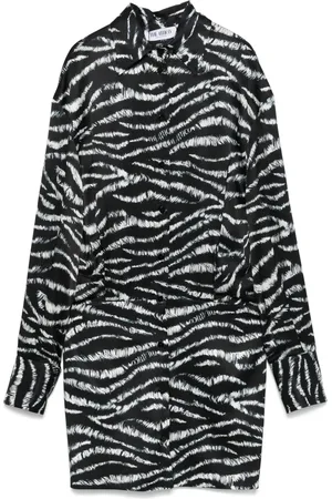 The Attico Robe courte à imprimé zébré