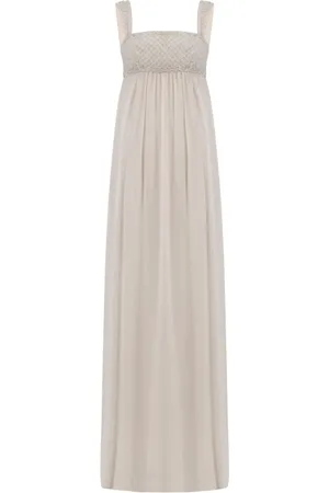 Dina Melwani Robe longue à ornements en cristal