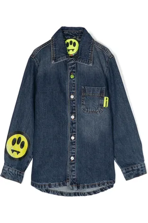 BARROW Veste en jean à logo imprimé