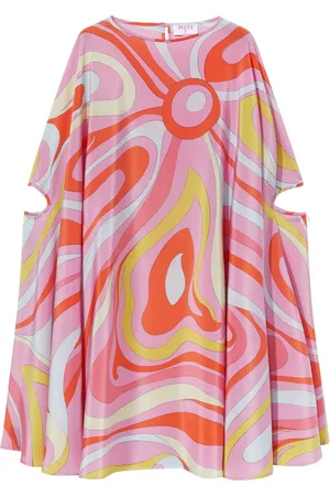Puccini Robe en soie à imprimé Marmo