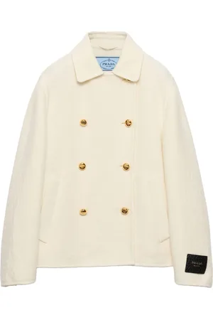 Prada Veste en laine sergée à boutonnière croisée