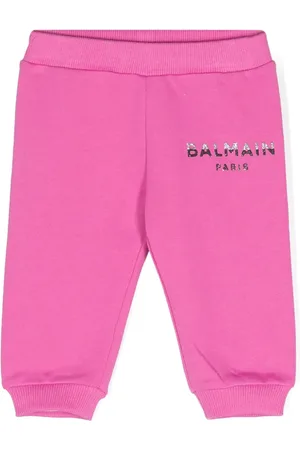 Balmain Pantalon de jogging en coton à logo imprimé