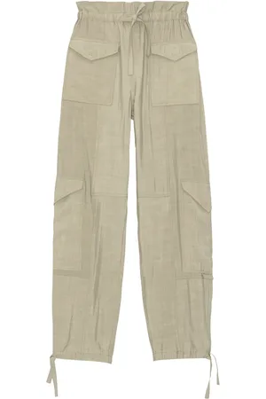 Ganni Pantalon cargo à lien de resserrage