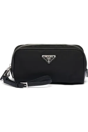 Prada Trousse de toilette zippée à plaque logo