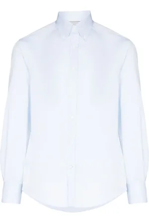 Brunello Cucinelli Chemise ajustée en serge de coton