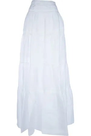 ERMANNO SCERVINO Jupe en coton à dentelle appliquée