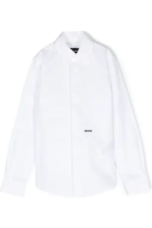 Dsquared2 Chemise en coton à design uni