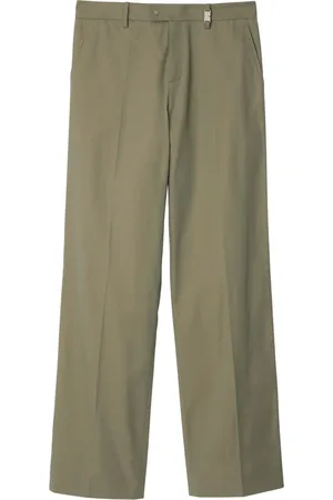 Burberry Pantalon en coton à coupe droite