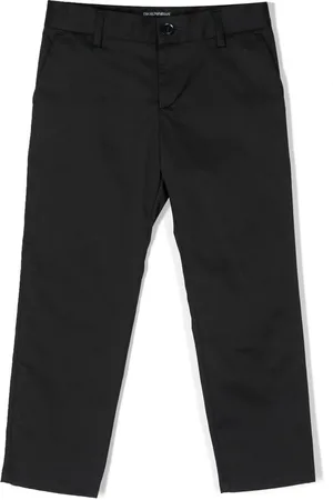 Emporio Armani Pantalon en coton à coupe droite