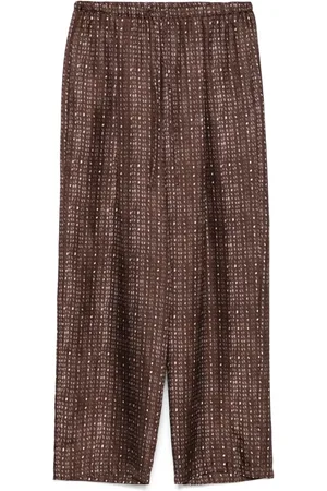 ALYSI Pantalon à imprimé corail