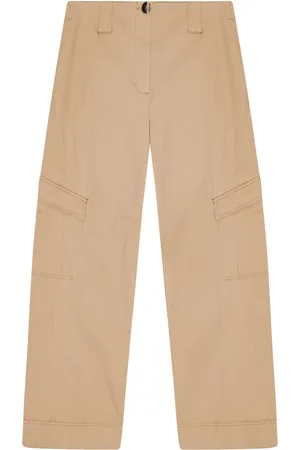 Ganni Pantalon cargo à taille mi-haute