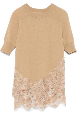 ERMANNO SCERVINO T-shirt à empiècement en dentelle