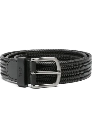 HUGO BOSS Ceinture en cuir tressé à logo emé