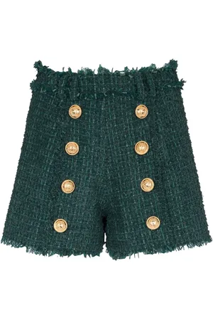 Balmain Short boutonné à taille haute