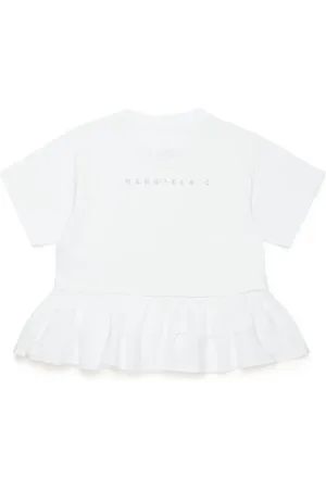 Maison Margiela T-shirt volanté à logo imprimé
