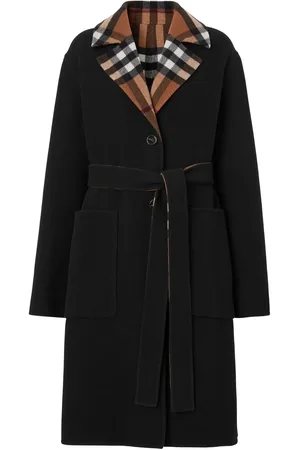 Burberry Manteau réversible en laine à carreaux