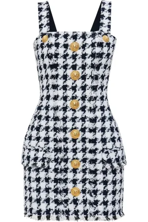 Balmain Robe en tweed à coupe courte