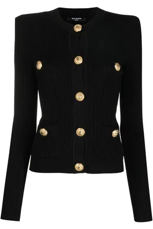 Balmain Haut en maille à boutonnière avant