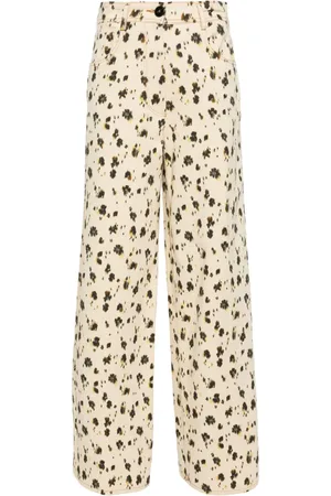FORTE FORTE Pantalon palazzo à imprimé léopard