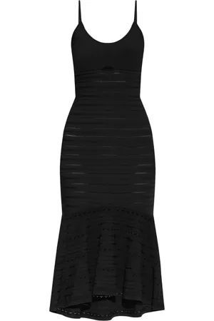 Victoria Beckham Robe mi-longue en maille ajourée