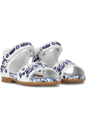 Dolce & Gabbana Sandales en cuir à imprimé Majolica
