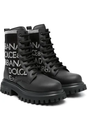 Dolce & Gabbana Bottines en cuir à détail de logo