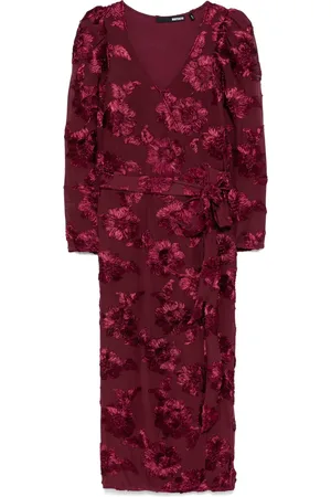 ROTATE Robe portefeuille à appliqué floral