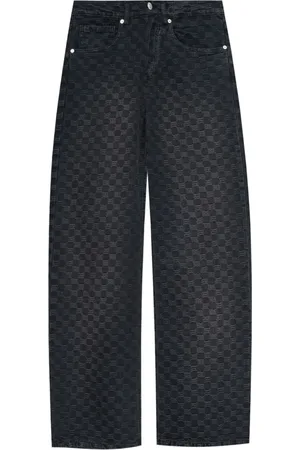 MISBHV Jean à motif monogrammé en jacquard