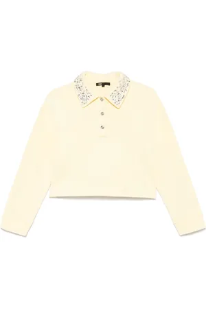 Maje Polo à ornements strassés
