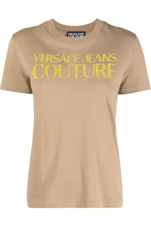VERSACE T-shirt en coton à logo imprimé