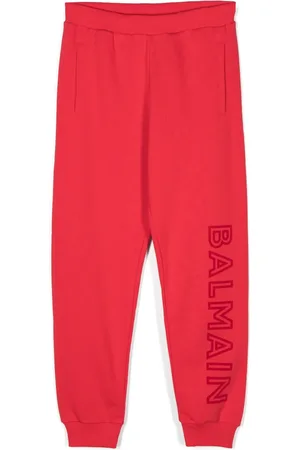 Balmain Pantalon de jogging en coton à logo imprimé