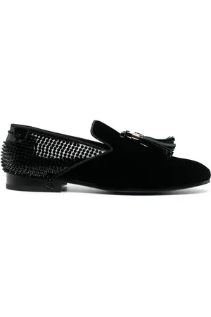 Philipp Plein Mocassins en velours à détails de clous