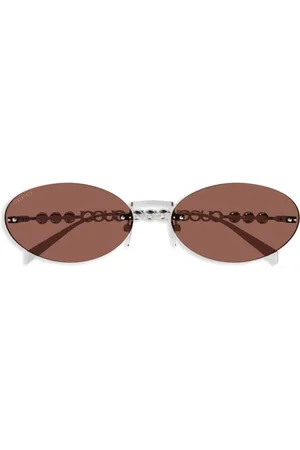 Gucci Lunettes de soleil à monture ovale