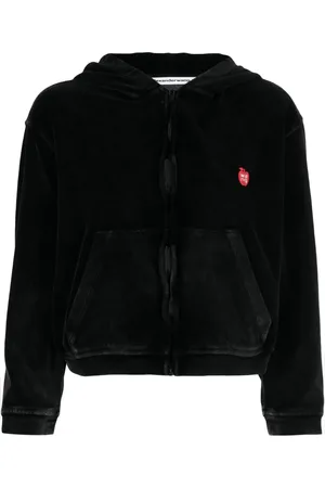 Alexander Wang Hoodie zippé à logo appliqué