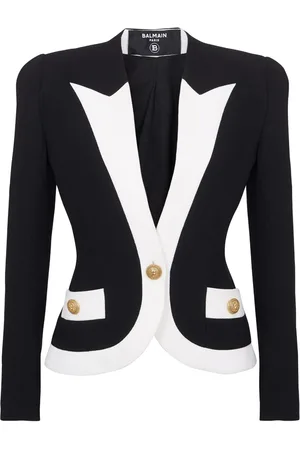 Balmain Blazer en crêpe à design bicolore