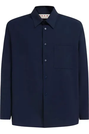 Marni Polo en laine vierge à patch logo