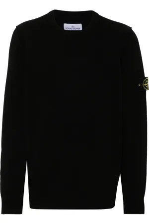 Stone Island Pull nervuré à patch logo